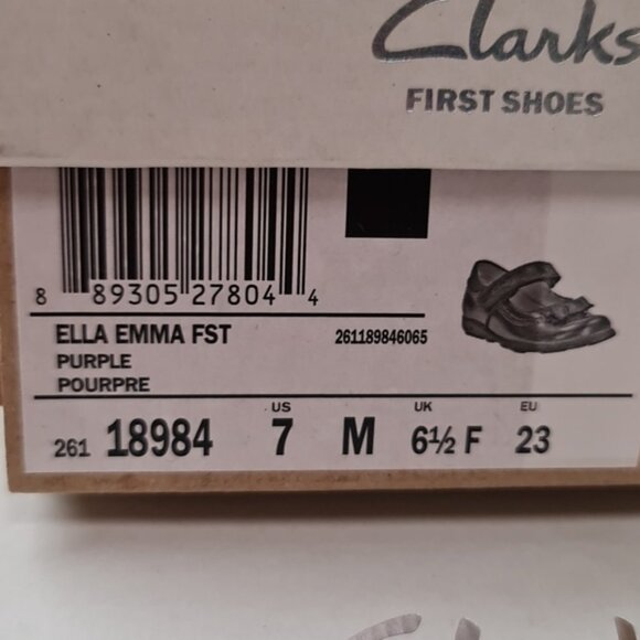 Clarks Infant Girls First Shoes Ella Emma - Picture 6 of 6